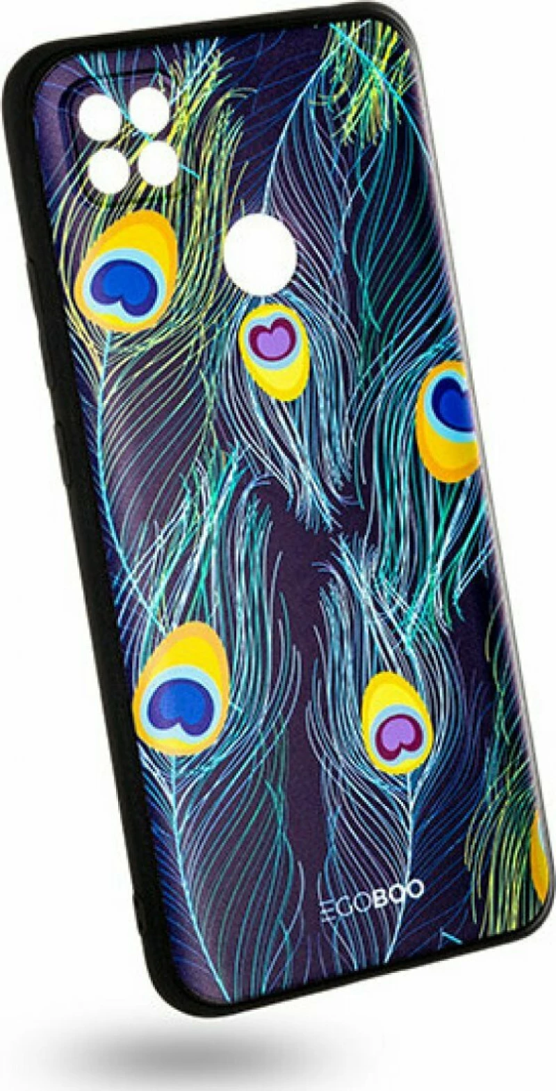 Egoboo Mat Back Cover Σιλικόνης Peacock (Redmi 9C)