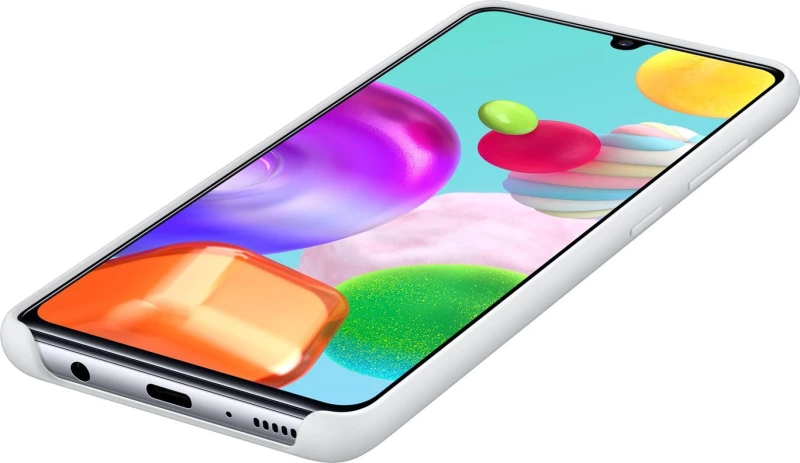Samsung Silicone Cover Λευκό (Galaxy A41)