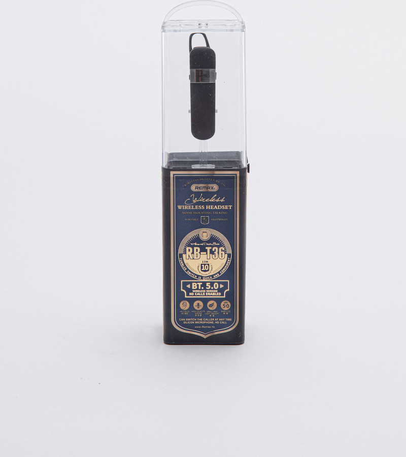 Remax RB-T36 Earbud Bluetooth Handsfree Μαύρο