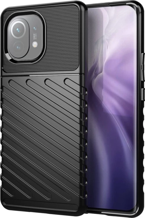 Powertech Thunder Back Cover Σιλικόνης Μαύρο (Xiaomi Mi 11)