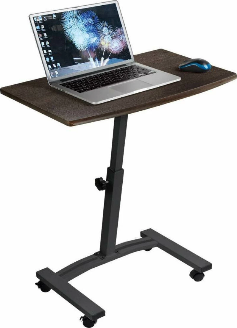 Tatkraft Τροχήλατο τραπεζάκι laptop 60 x 40 x 52/84 cm Μαύρο