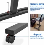 Tatkraft Τροχήλατο τραπεζάκι laptop 60 x 40 x 52/84 cm Μαύρο