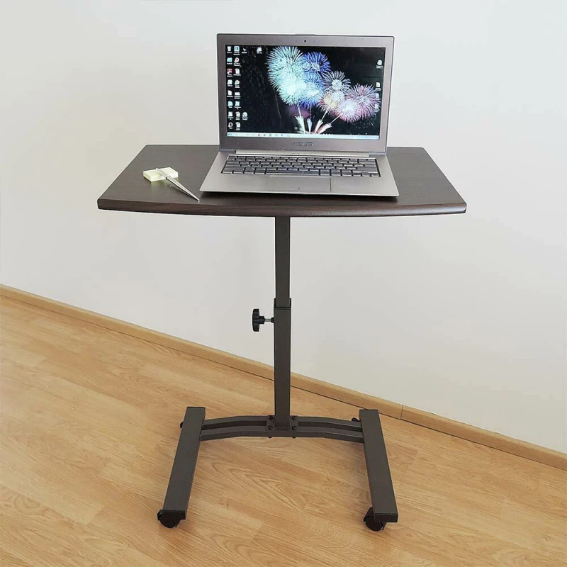 Tatkraft Τροχήλατο τραπεζάκι laptop 60 x 40 x 52/84 cm Μαύρο