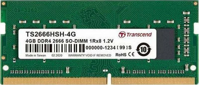 Transcend 4GB DDR4 RAM με Συχνότητα 2666MHz για Laptop