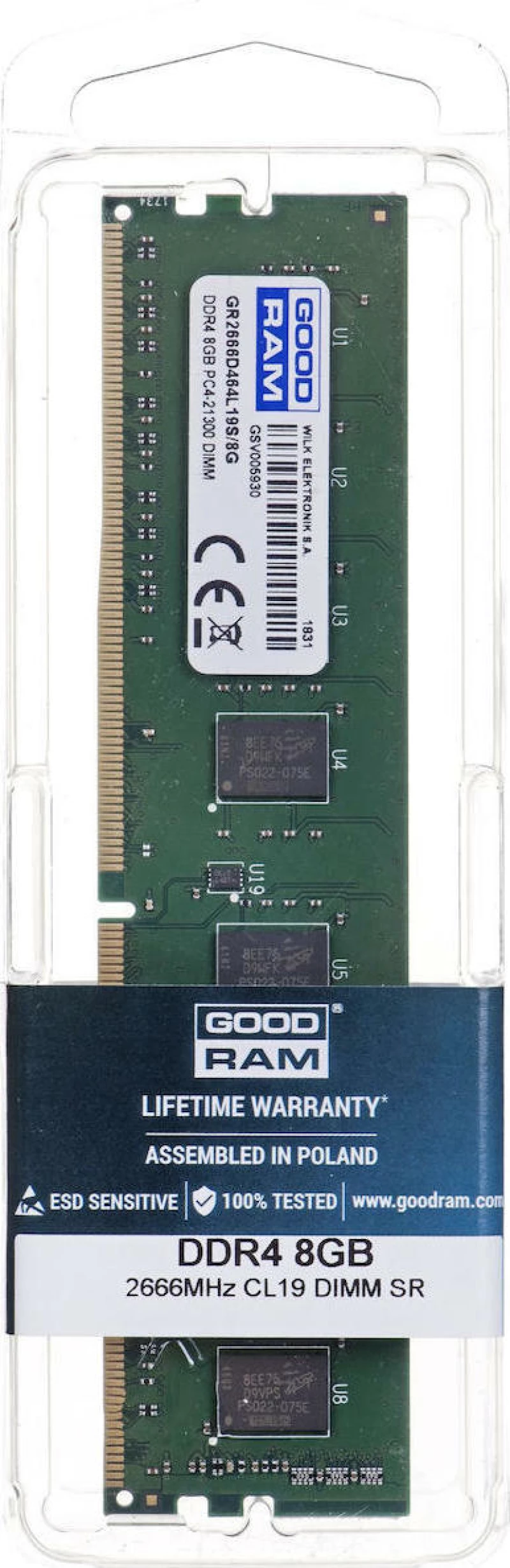 GoodRAM 8GB DDR4 RAM με Συχνότητα 2666MHz για Desktop