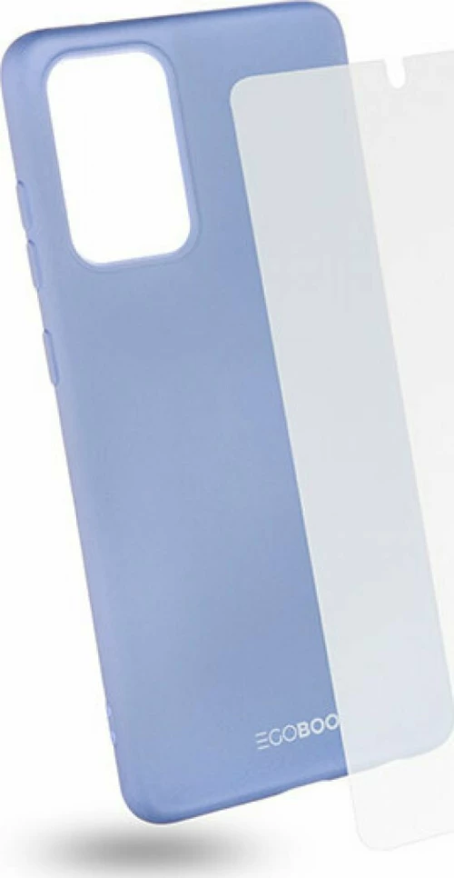 Egoboo Rubber Back Cover Σιλικόνης Light Violet & Tempered Glass (Galaxy A72)
