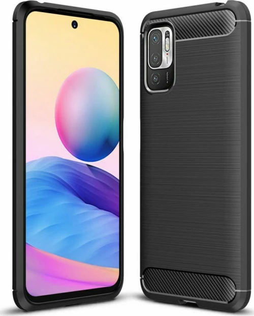 Tech-Protect Carbon Back Cover Σιλικόνης Μαύρο (Redmi Note 10 5G / Poco M3 Pro)