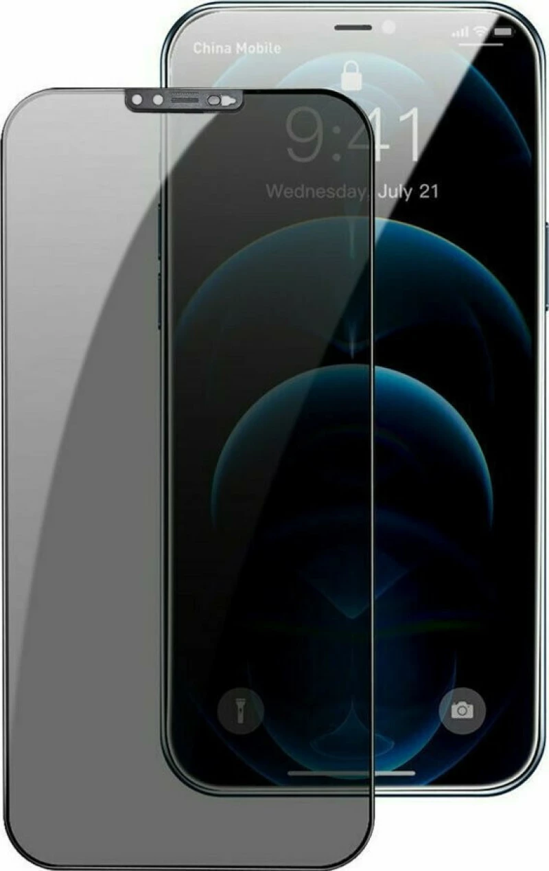 GL489 ANTI SPY TEMPERED GLASS FOR IPHONE 11 PRO MAX / XS MAX FULL GLUE FULL COVER BLACK