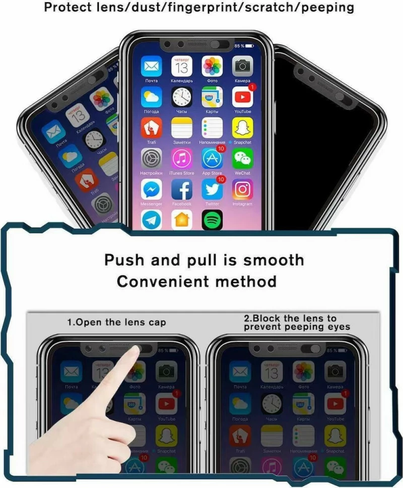 GL489 ANTI SPY TEMPERED GLASS FOR IPHONE 11 PRO MAX / XS MAX FULL GLUE FULL COVER BLACK