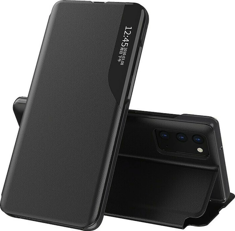 Ancus Smart Flip Book Δερματίνης Μαύρο (Xiaomi Mi 10T Lite)