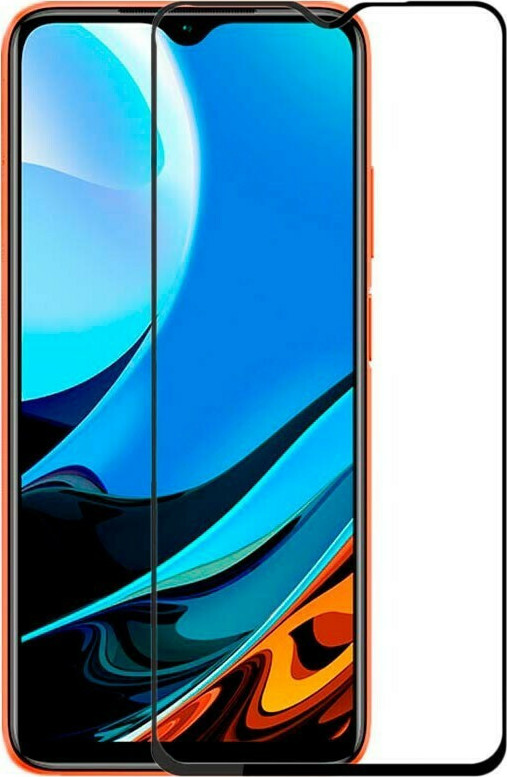 Τζαμάκι Προστασίας Tempered Glass Full Glue 5D για Xiaomi Redmi 9T / Poco M3 – Μαύρο