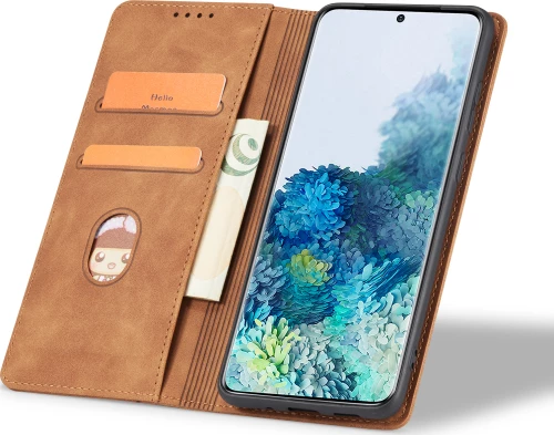 Bodycell Wallet Δερματίνης Καφέ (Galaxy A52)