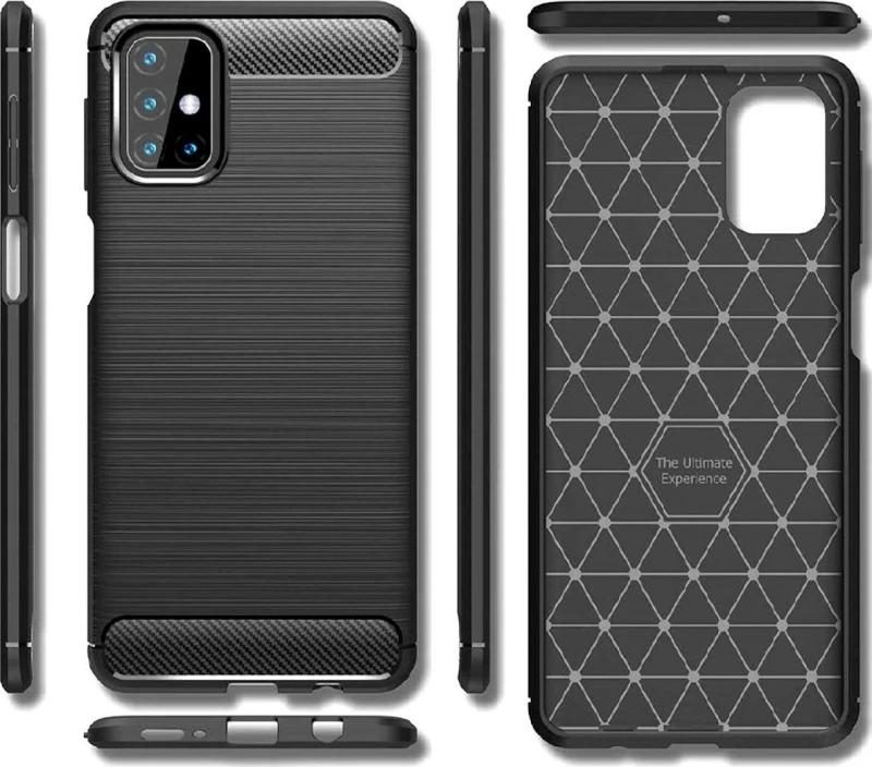 Ancus Carbon Back Cover Σιλικόνης Μαύρο (Galaxy M51)