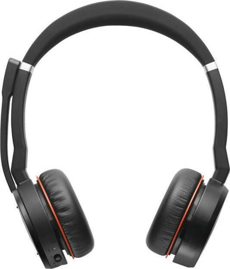 Jabra Evolve 75 UC Duo + Link 370 Ασύρματα On Ear Multimedia Ακουστικά με μικροφωνο και σύνδεση Bluetooth / USB-A
