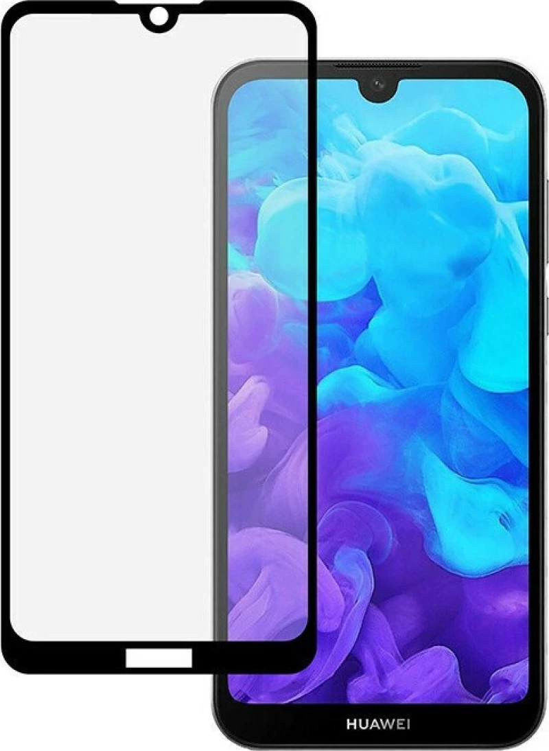 3D Tempered Glass Full Cover & Full Glue για Huawei Y5 (2019) - Μαύρο