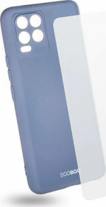 Egoboo Rubber Back Cover Σιλικόνης & Tempered Glass Light Grey (Realme 8/8 Pro)