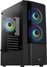 Aerocool Quantum V3 Rgb Tempered Glass Black Accm-Pv30133.11