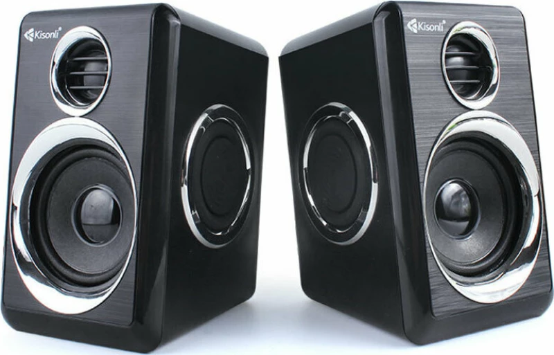 Speaker Kisonli T-005, 2X3W, Usb, Black - 22157