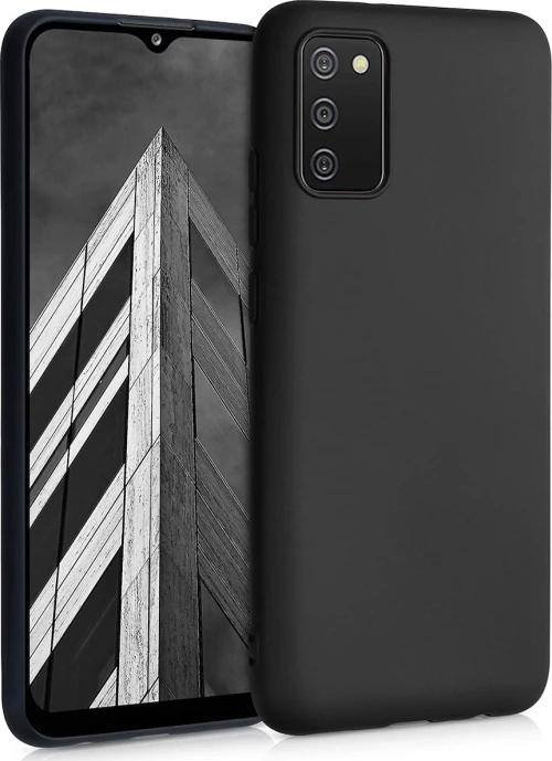 Matte Back Cover Σιλικόνης Μαύρο (Galaxy A02s)