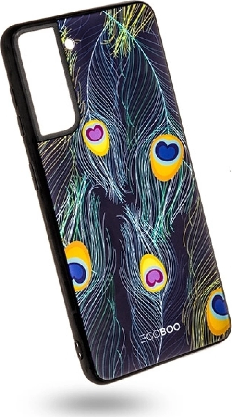 Egoboo Glass TPU Back Cover Συνθετική Peacock (Galaxy S21 Ultra 5G)