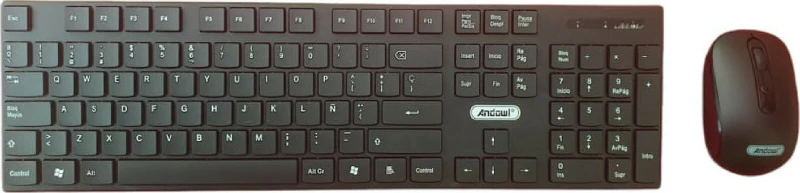 Andowl Q-5003 Ασύρματο Σετ Πληκτρολόγιο & Ποντίκι Αγγλικό US