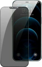 GL490 ANTI SPY TEMPERED GLASS FOR IPHONE 12 / 12 PRO FULL GLUE FULL COVER BLACK
