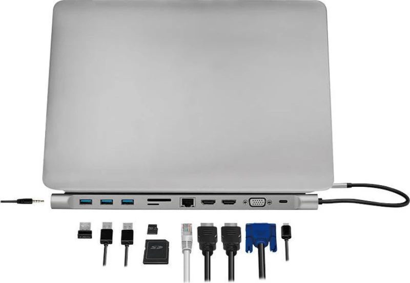 Docking Station Logilink Usb 3.2, 2X Hdmi 11-Port, Pd5