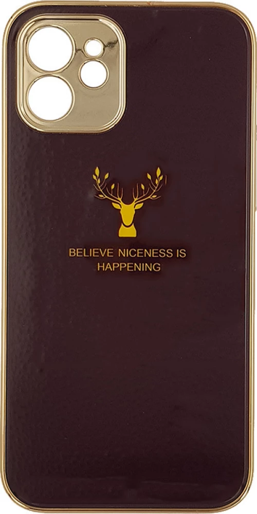 GKK Electroplate Reindeer Back Cover Πλαστικό Κόκκινο (iPhone 12)