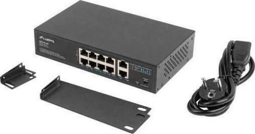 Lanberg Switch Poe+ Rack 10"/19" Rsfe-8P-2Ge-120 (Rsfe-8P-2Ge-120)