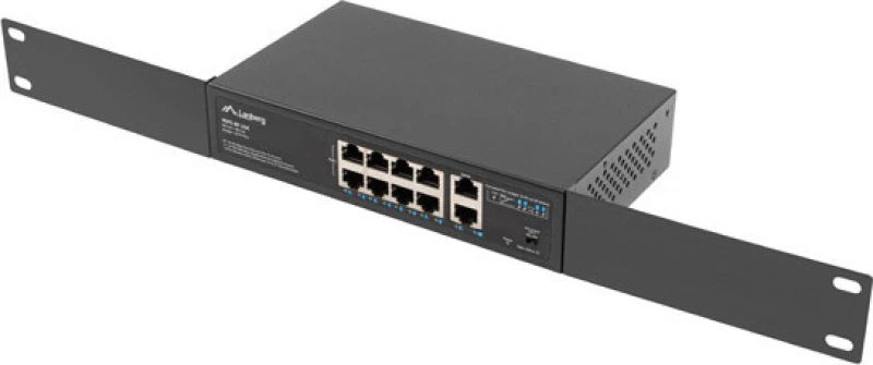 Lanberg Switch Poe+ Rack 10"/19" Rsfe-8P-2Ge-120 (Rsfe-8P-2Ge-120)