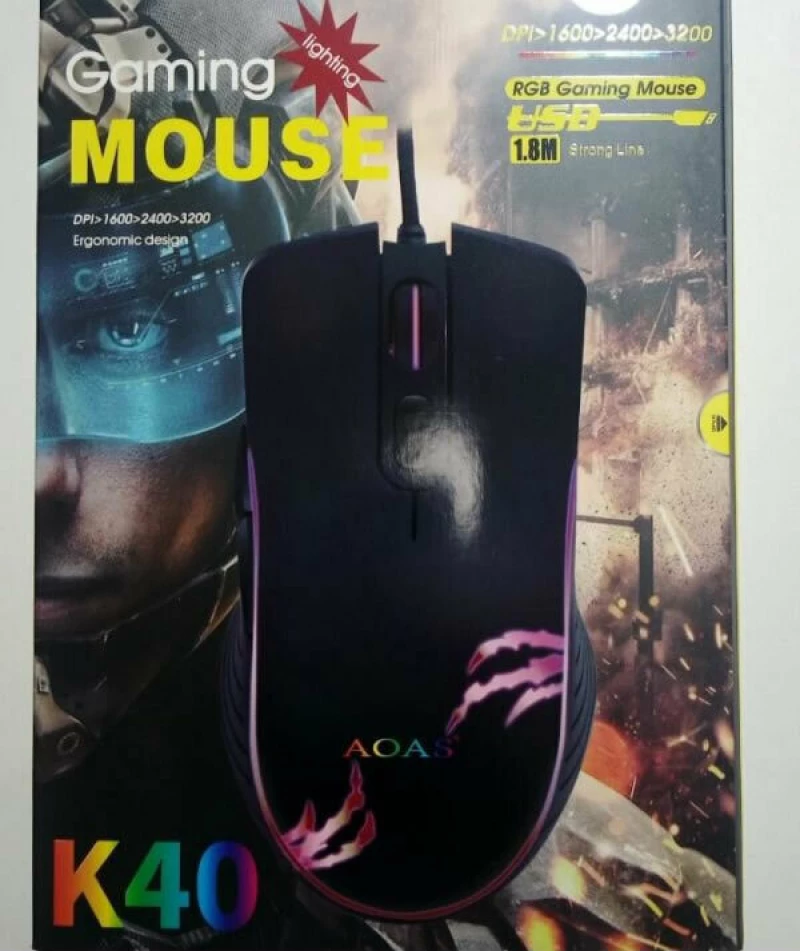 Aoas K40 RGB Gaming Ποντίκι Μαύρο