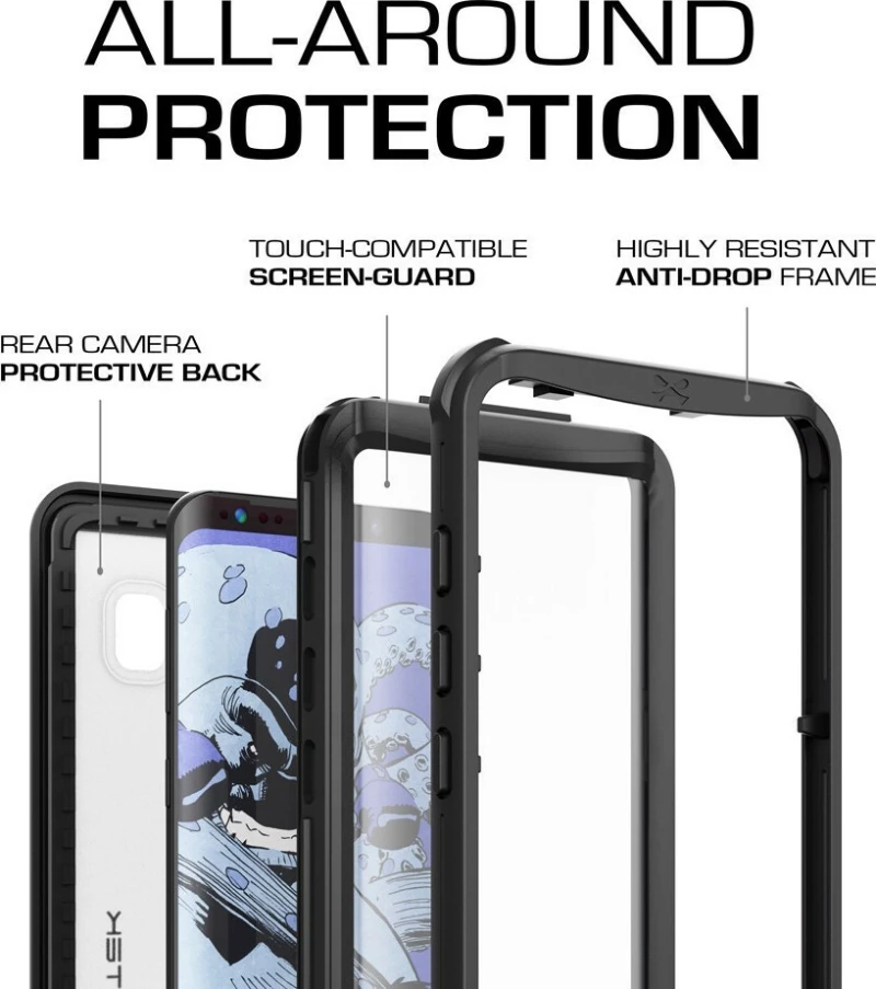 Ghostek Nautical Waterproof Μαύρο (Galaxy S8+)