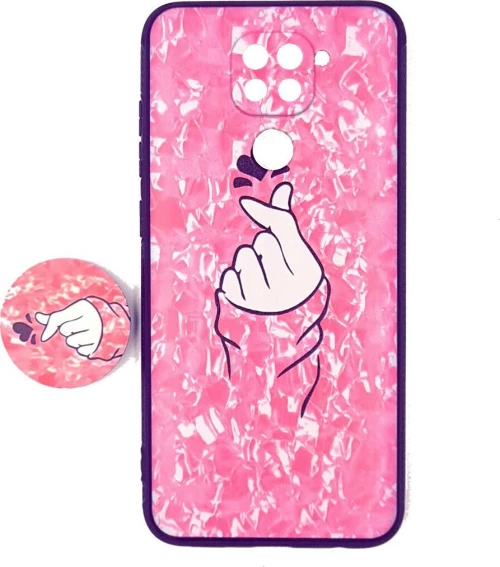 Hard case for Xiaomi Redmi Note 9 with Pop Holder pink*