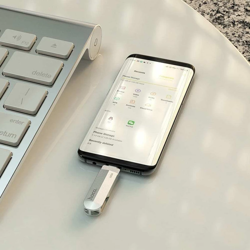 Hoco UD10 64GB USB 3.0 Ασημί