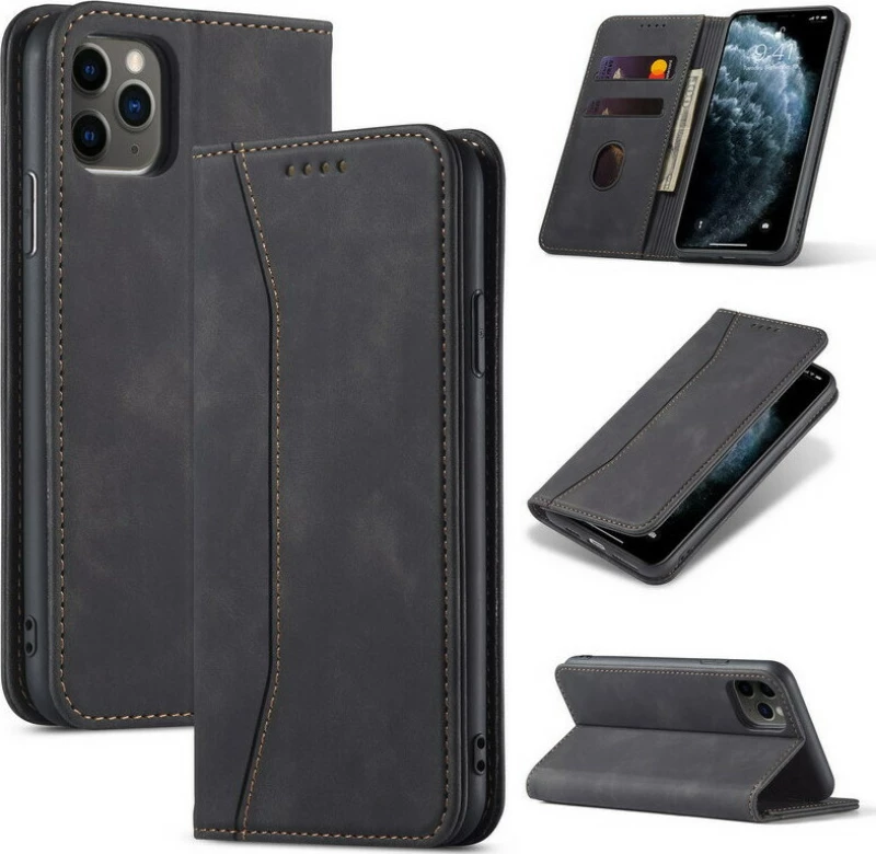 Bodycell Wallet Δερματίνης Μαύρο (Redmi 8A)