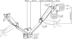 Brateck Επιτοίχια Βάση Lda32-112, Για 2 Οθόνες 17"-32", 9Kg