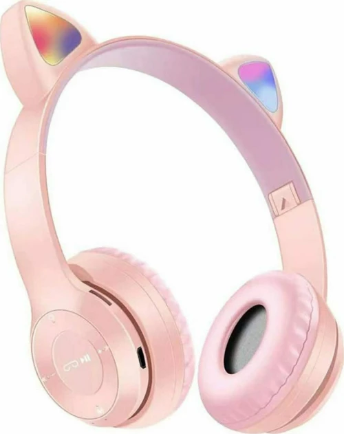 P47M Cat Ear Ασύρματα Ακουστικά Ροζ