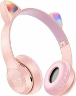 P47M Cat Ear Ασύρματα Ακουστικά Ροζ