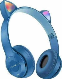 P47M Cat Ear Ασύρματα Ακουστικά Μπλε