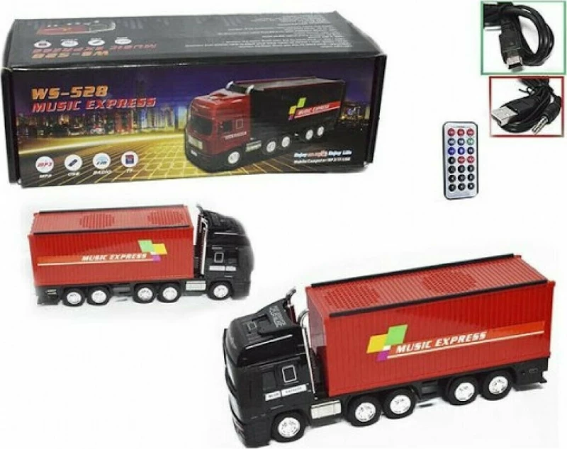 WS528BT Ηχείο Bluetooth με Ραδιόφωνο Red/Black
