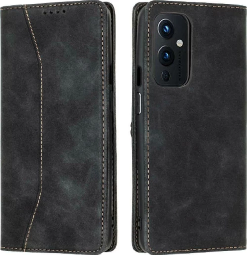 Bodycell PU Leather Wallet Δερματίνης Μαύρο (OnePlus 9)