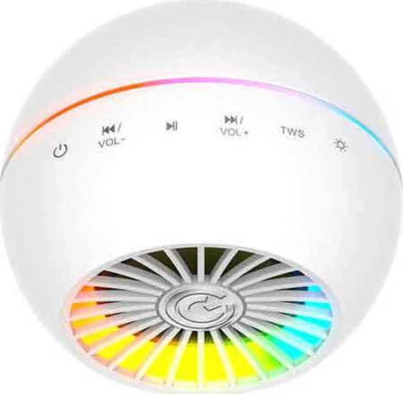 Sonic Gear BT5.0 TWS Sonicpods Ηχείο Bluetooth 15W με Ραδιόφωνο White