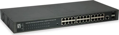 Network Switch Levelone 24X Ge Gep-2652 2Xgsfp 370W 24Xpoe+