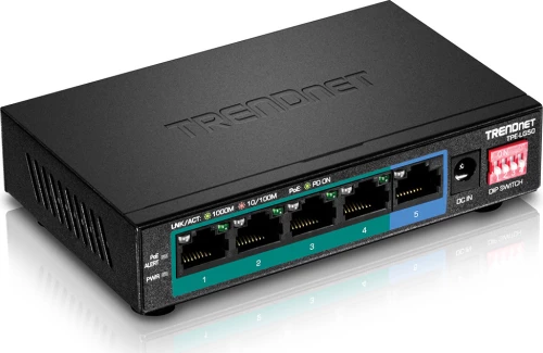 Network Switch Trendnet 5-Port Gbit PoE+ long range 200m 32W Metall