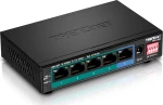 Network Switch Trendnet 5-Port Gbit PoE+ long range 200m 32W Metall
