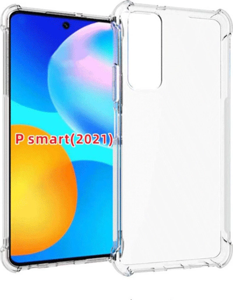 Θήκη Πλάτης Σιλικόνης Anti Shock 1.5mm για Huawei P Smart 2021 - Χρώμα: Διάφανο
