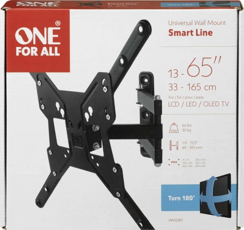 One For All WM 2451 Βάση Τηλεόρασης Τοίχου με Βραχίονα έως 55" και 30kg