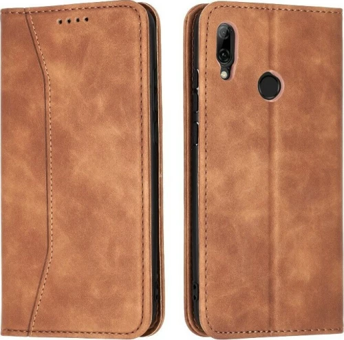 Bodycell PU Leather Wallet Δερματίνης Καφέ (Huawei P Smart 2019)