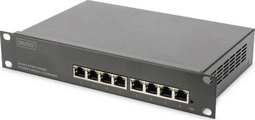 Network Switch Digitus 10 Zoll 8-Port Gigabit Ethernet L2+ Managed