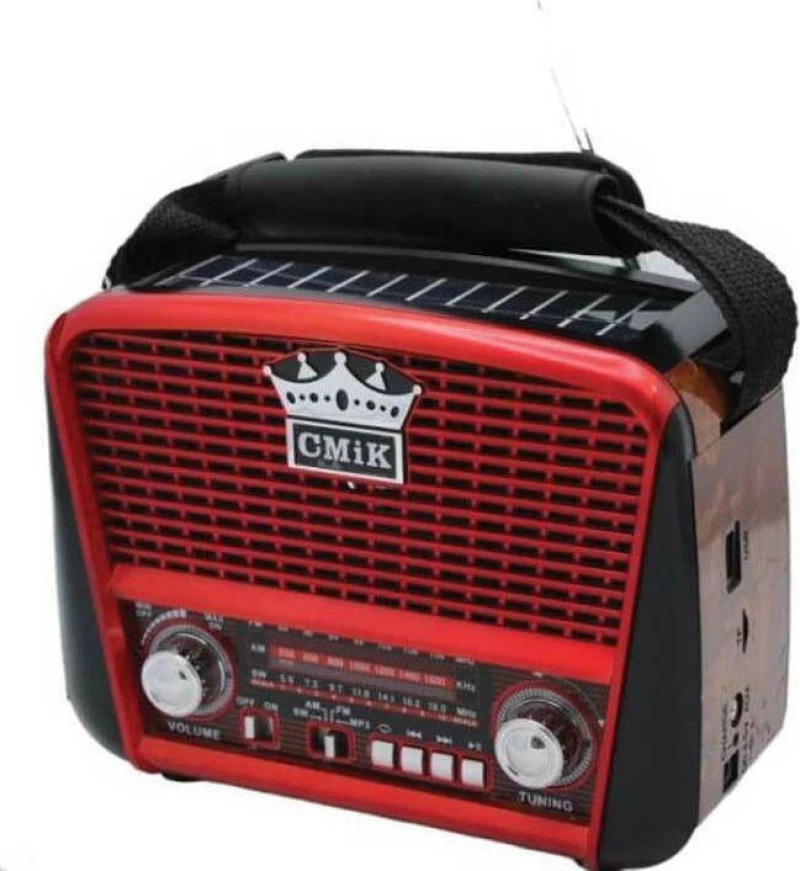 Cmik MK-455UC-BT Retro Επιτραπέζιο Ραδιόφωνο Επαναφορτιζόμενο με USB Κόκκινο